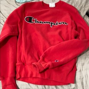 red champion crew neck